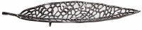 24" Black Contemporary Openwork Leaf Tray