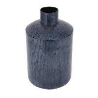 18" Blue Shell Vase