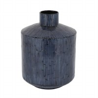 12" Blue Shell Vase
