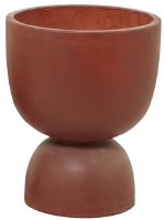 15" Round Red Planter