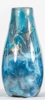 23" Blue Diamond Glass Vase