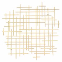 30" Gold Grid Metal Wall Art Plaque