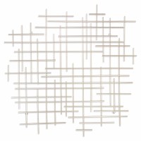 30" Silver Grid Metal Metal Wall Art Plaque