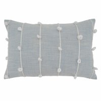 16" x 24" White Knots on Light Blue Decorative Pillow
