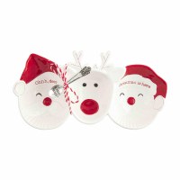 11" Three Compartment Santa Dish With a Spoon by Mud Pie