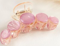 Pink Iridescent Five Dot Hair Clip