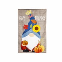 44" x 28" "Give Thanks" Gnome Flag