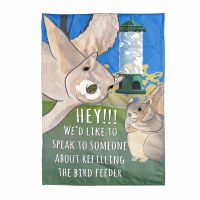 18" x 13" Mini Squirrel Feeder Garden Flag