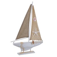 20" White Sailboat With Netting