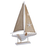 16" White Sailbopat With Netting