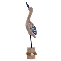 12" Wood Shorebird on a Piling Base