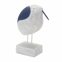 9" Navy and White Resin Shorebird