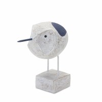 8" Navy and White Resin Shorebird