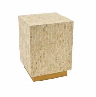 14" Sq Capiz Mosaic End Table