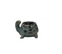 5" Verdigris Turtle Votive Holder