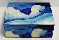 8" x 10" Light and Dark Blue Glass Box