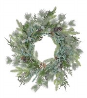 24" Faux Mix Pine Blue Berry Wreath