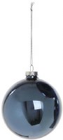 3" Dark Blue Glass Ball Ornament