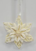 4" Round Slice Shell Ornament