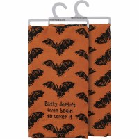 26" x 20" "Batty Doesn't Even Even Begin To Cover It" Kitchen Towel Halloween Decoration