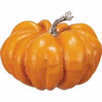 6" Faux Orange Pumpkin Fall and Thanksgiving Decoration