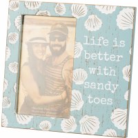 3" x 5" "Life is Better With Sandy Toes" Photo Frame