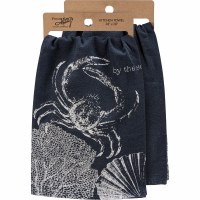 28" Sq Dark Blue "By the Sea" Kitchen Towel