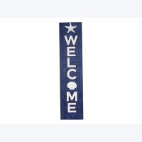 30" x 7" Navy "Welcome" Plaque