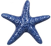 8" Dark Blue Ceramic Starfish