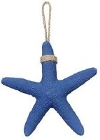 7" Dark Blue Starfish With Rope Plaque