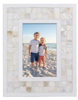 4" x 6" White Mother of Pearl Mosaic Frame