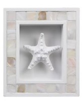 6" x 5" White Mother of Pearl Starfish Wall Plaque