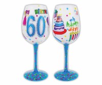 15 oz Happy 60th Birthday Wine Glass