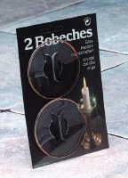 Set of Two Gold Rim Bobeches