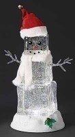 9" LED Snowman Wearing a Hat