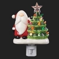 7" Santa Next To a Tree Nightlight