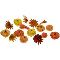 Box of Ten Orange Pumpkins and Gourds Fall and Thanksgiving Decoration