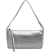 5" x 9" Silver Convertable Baguette Wristlet