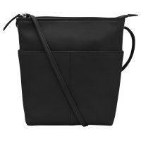 9" x 8" Black Midi Sac Crossbody Bag