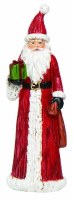 6" Polyresin Santa Holding a Gift