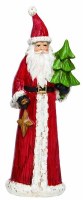 6" Polyresin Santa Holding a Tree