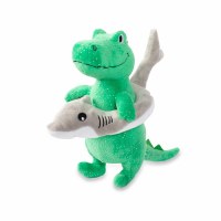 11" Alligator With a Shark Floaty Dog Toy