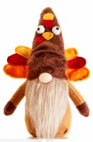 10" Brown Turkey Hat Gnome