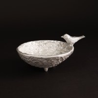 7" Round Aluminum Bird Bowl