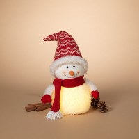 17" LED Red and White Snowman