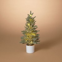 16" LED Pine Tree in a White Pot