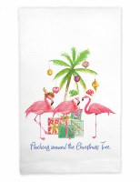 22" x 17" "Flocking Around the Christmas Tree" Huck Kitchen Towel