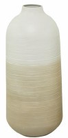 16" Beige Ombre Metal Vase