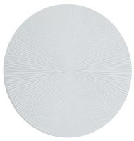 24" Round White Sunburst Wall Plaque