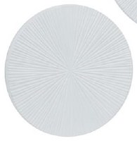 16" Round White Sunburst Wall Plaque